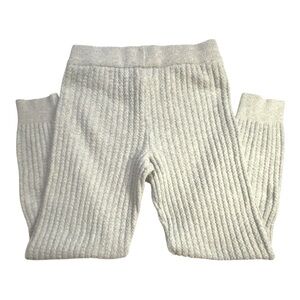 Pink Rose gray ribbed knit leggings Women’s size large |